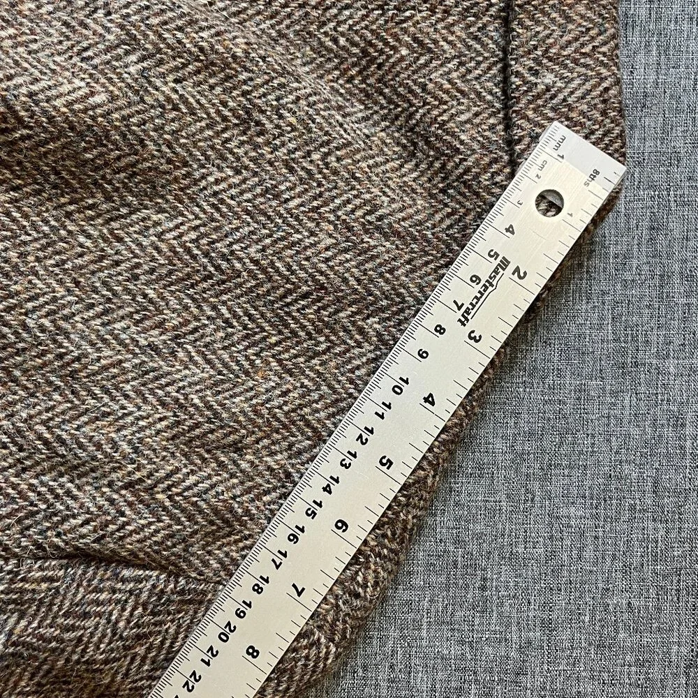Harris Tweed Wool Herringbone Sport Coat Blazer - Men's Size 40 - Tan